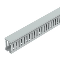 Rievots kabeļu kanāls halogenbrīvs, PC/ABS, gaiši pelēks, 7035 LK4H 40025