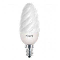 Twisted Candle 8W WW E14 1PF/12 Philips