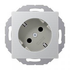 Kontaktligzda SCHUKO 45° leņķī leņķī, 16 A 250 V ~, ar bērnu drošību, Serie A, alumīnijs