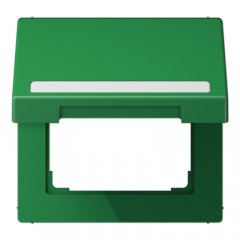 Rozetes vāks ar atsperi, marķējams, termoplasts, Serie LS, zaļš