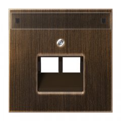 Virsma IAE/UAE-datu rozetei 2 x 8-polig, marķējams, misiņa, Serie LS, misiņa antik