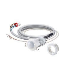 Recessed ceiling-mounted presence detector 360°, range approx. Ø 8 m, recessed mounting, 12-36 V, remotely controlled