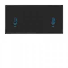 Taustiņs slēdzim ar termometra simbolu, Serie LS, melns