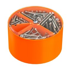 Skrūvju uzglabāšanas kārba zemapmetuma/dobai sienai Ø95x58, St, G