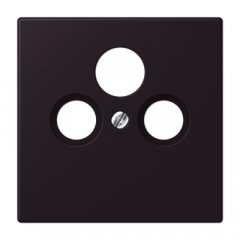 Centrālplate unversālā Sat/BK, termoplasts lakots, Serie LS, noir d'ivoire