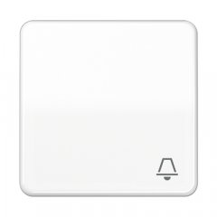 Taustiņs 1-viet, ar zvana simbolu, duroplasts, Serie CD, balts