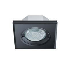 360° ceiling-mounted motion detector, flush mounted, low profile design, approx. range Ø 8 m, remotely controlled, square black