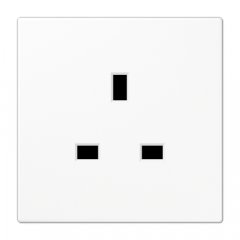 Kontaktligzda Steckdose, 13 A 250 V ~, skrūvju spailes BS 1363-1, 4 mm2, ar bērnu drošību, duroplasts, Serie LS, balts