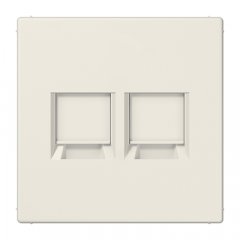 Virsma (ar fiksatoru) modulārai datu rozetei 2-vietīga, UMA-CAT6A, termoplasts, Serie LS, ziloņkaula