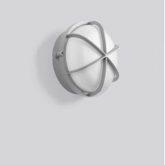 Gaismeklis ALU-SUPERIOR, silver, on/off Ceiling and wall luminaires, D 245 H 125, Plastic (PC) opal