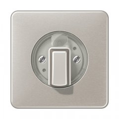 Virsma ar grozāmu slēdzi, Aluminium eloxiert, Serie CD, platīna krāsa