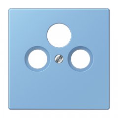 Centrālplate unversālā Sat/BK, termoplasts lakots, Serie LS, bleu céruléen 59
