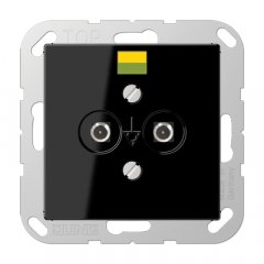 Potenciālu izlīdzināšanas kontaktligzda Potentialausgleich-Steckdose, Duroplast, Serie A, melns