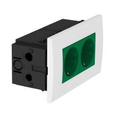 Rozetes komplekts priekš dubulta Modul 45 84x140x59mm, PC, piparmētru zaļa, 6029 SDE-RW D0GN2