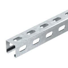 Profilēta sliede sāna perforācija, šlice 22 mm 3000x41x41, St, FS