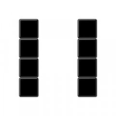 Taustiņs 4-viet, F50, Serie A, melns