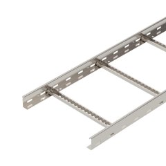 Kabeļu trepe ar perforētiem spraišļiem, metin 60x400x6000, V4A, 1.4571, 2B