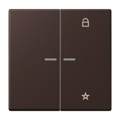 eNet taustiņš unversālais 2-viet, duroplasts, Serie LS, terre d’ombre brûlée 59