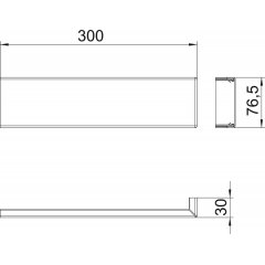 Vāks ārējam stūrim 12x76,5x300, Alu, EL