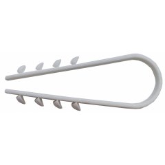 Dībelis-apskava 6mm, priekš 6-20 mm kabeļa balts 100gb./iep.