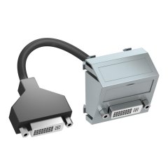Multimedia Adapteris, DVI ar kabeli, rozete-rozete 45x45mm, PC, alumīnija lakots MTS-DVI F AL1