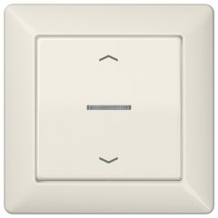 Taustiņs 1-viet, ar indikācijas logu un virzienrādītāju, ar rāmi, duroplasts, Serie AS, ziloņkaula