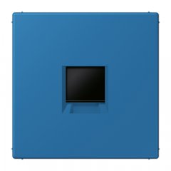 Virsma (ar fiksatoru) modulārai datu rozetei 1-vietīga, UMA-CAT6A, termoplasts lakots, Serie LS, bleu céruléen 31