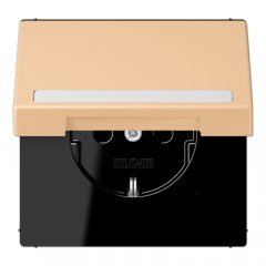 Kontaktligzda SCHUKO, 16 A 250 V ~, marķējams, ar bērnu drošību un vāciņu, termoplasts krāsots, Serie LS, terre s