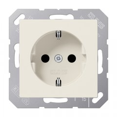 Kontaktligzda SCHUKO, 16 A 250 V ~, duroplasts, Serie AS, ziloņkaula