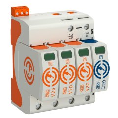 Pārsprieguma novadītājs V20 trīspolīgs NPE+FS 280V V20-3+NPE+FS-280