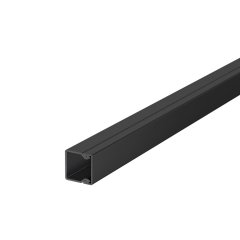 Kabeļu kanāls ar perforēto pamatni 2000x15x15, PVC, melns, 9005