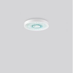 Gaismeklis TRIONA round, 38 W, 2950 lm, 830, white, smart+free Ceiling and wall luminaires, D 461 H 88, Pattern grid glass