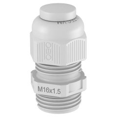 Kabeļu ievāds komplektā ar korķi M16, PA, gaiši pelēks, 7035