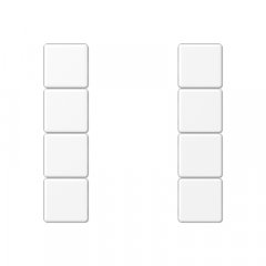 Taustiņs 4-viet, F50, Serie A, sniegbalts matēts