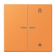 eNet taustiņš unversālais 2-viet, duroplasts, Serie LS, orange clair
