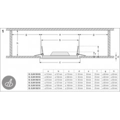 Montāžas rāmis DOWNLIGHT SLIM SQUARE FRAME 155 WT