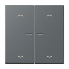 Taustiņs KNX slēdzim ar indikācijas logu un virzienrādītāju 2-viet, Serie LS, gris foncé 31