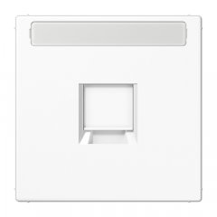 Virsma (ar fiksatoru) modulārai datu rozetei 1-vietīga, EMT, AMP, MTRJ, marķējams, termoplasts, Serie LS, balts