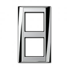 Rāmītis 2-vietīgs, vertikālā un horizontālā montāža, plastmasa, A PLUS, spilgti hromēts-alumīnija