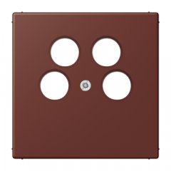 Centrālplate 4-vietīga SAT-TV-kontaktligzda (Ankaro), termoplasts, Serie LS, terre sienne brûlée 31
