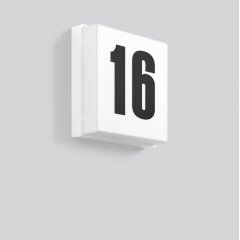Gaismeklis The Ultimate Ultra-flat House Number Luminaire, 4 W, 230 lm, 840, white, on/off House number luminaires, L 226 B 226 H 70, Plastic (PMMA) opal