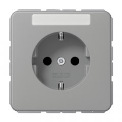 Kontaktligzda SCHUKO, 16 A 250 V ~, marķējams, termoplasts, Serie CD, grau