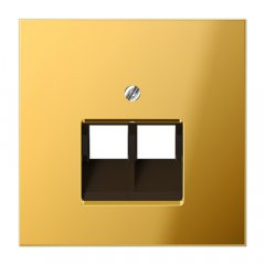 Virsma IAE/UAE-datu rozetei 2 x 8-polig, Metall  PVD-beschichtet, Serie LS, zelta krāsā