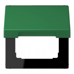 Rozetes vāks ar atsperi, termoplasts krāsots, Serie LS, vert foncé