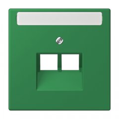 Virsma IAE/UAE-datu rozetei 2 x 8-polig, marķējams, termoplasts lakots, Serie LS, vert foncé