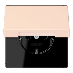 Kontaktligzda SCHUKO, 16 A 250 V ~, ar vāciņu, Serie LS, orange pâle