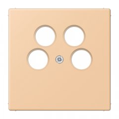 Centrālplate 4-vietīga SAT-TV-kontaktligzda (Ankaro), termoplasts, Serie LS, terre sienne claire 31