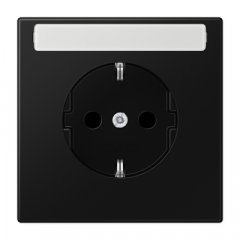 Kontaktligzda SCHUKO, 16 A 250 V ~, marķējams, ar bērnu drošību, Serie LS, grafītmelns matēts