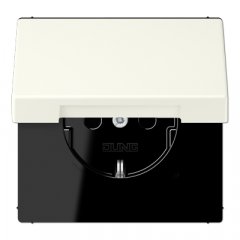 Kontaktligzda SCHUKO, 16 A 250 V ~, ar vāciņu, Serie LS, blanc ivoire