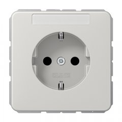 Kontaktligzda SCHUKO, 16 A 250 V ~, ar bērnu drošību, duroplasts, Serie CD, gaiši pelēks